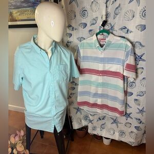 Men’s Old Navy The Oxford Shirt short sleeves button down pocket in front EXCLNT